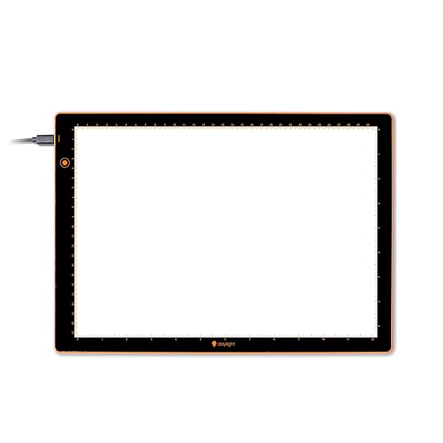Table lumineuse Daylight Wafer 1 au format A4, allumée