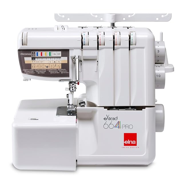 Surjeteuse Elna eXtend 664 PRO V2, vue de trois quarts avant