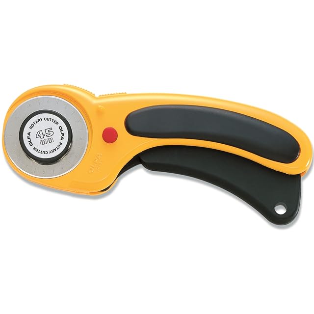Cutter rotatif Olfa RTY-2/DX deluxe 45 mm à lame rétractable