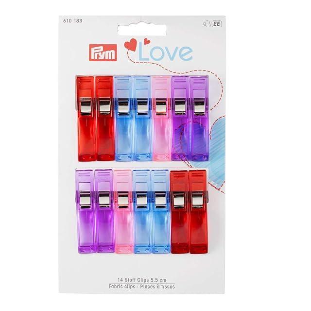 Pinces à tissu Prym Love, coloris assortis